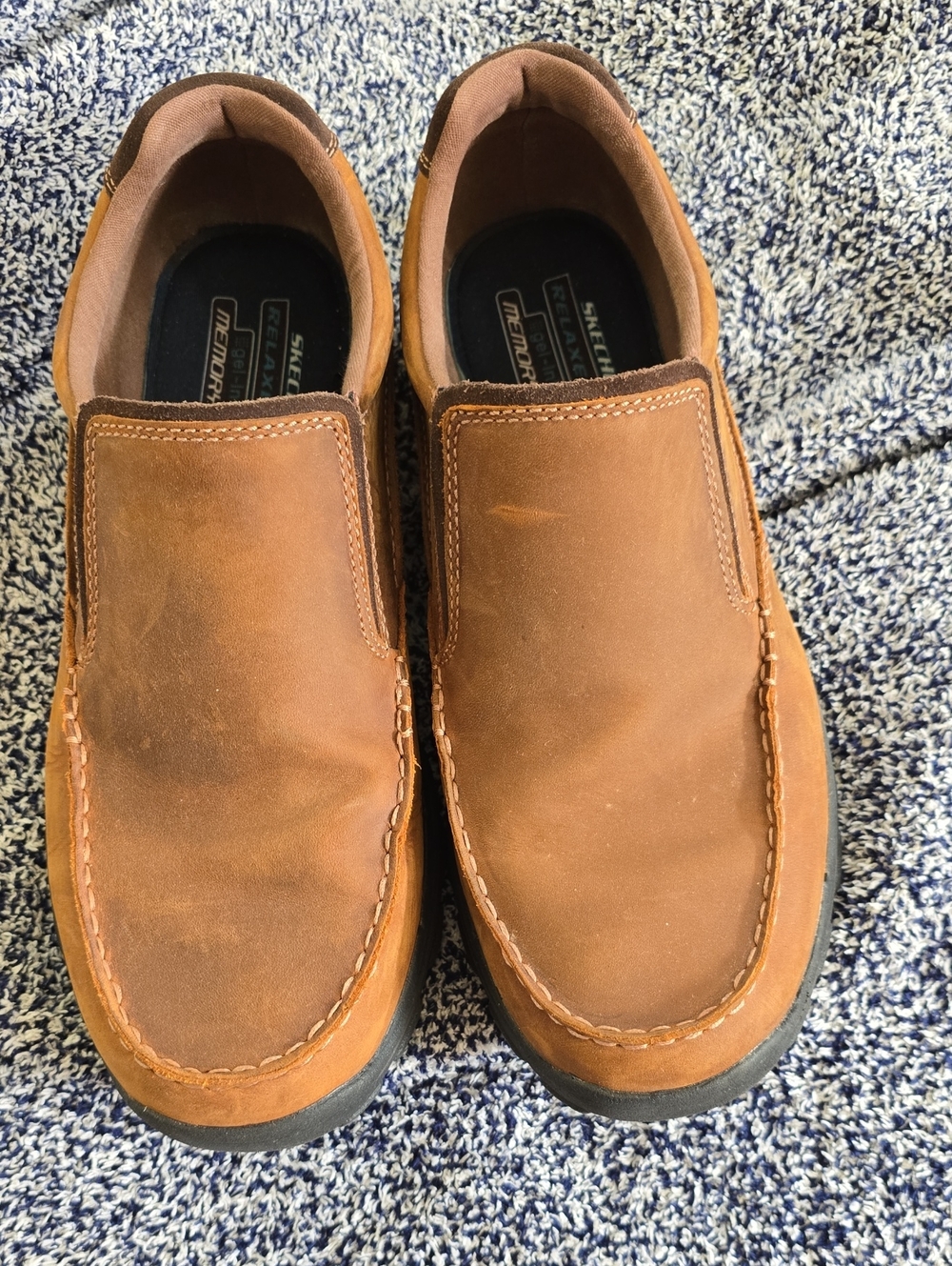Skechers Men's Slip-On Loafers in Tan Brown- Size 12
